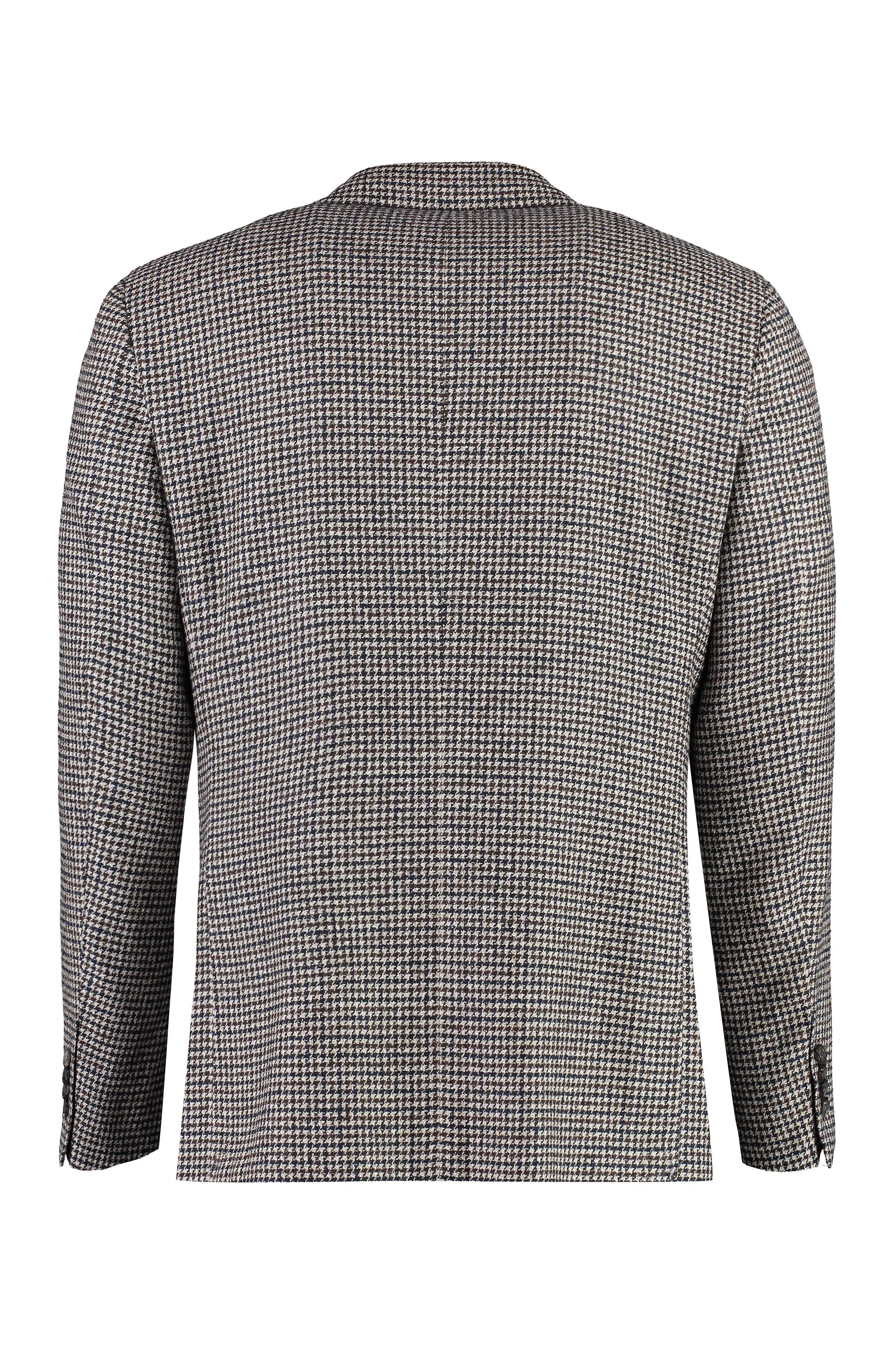 Houndstooth wool blazer