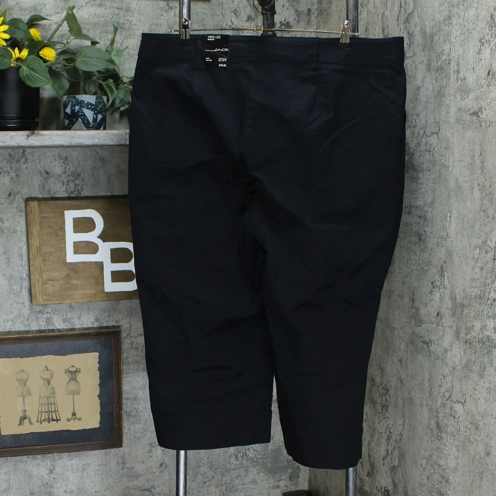 INC International Concepts Plus Size Button Front Culotte Pants