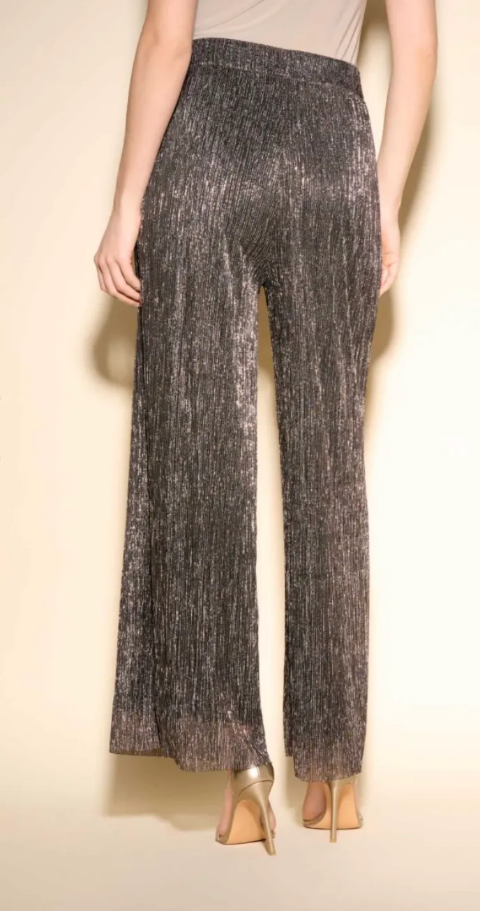 Joseph Ribkoff Black/Rose Gold Novelty Culotte Pants