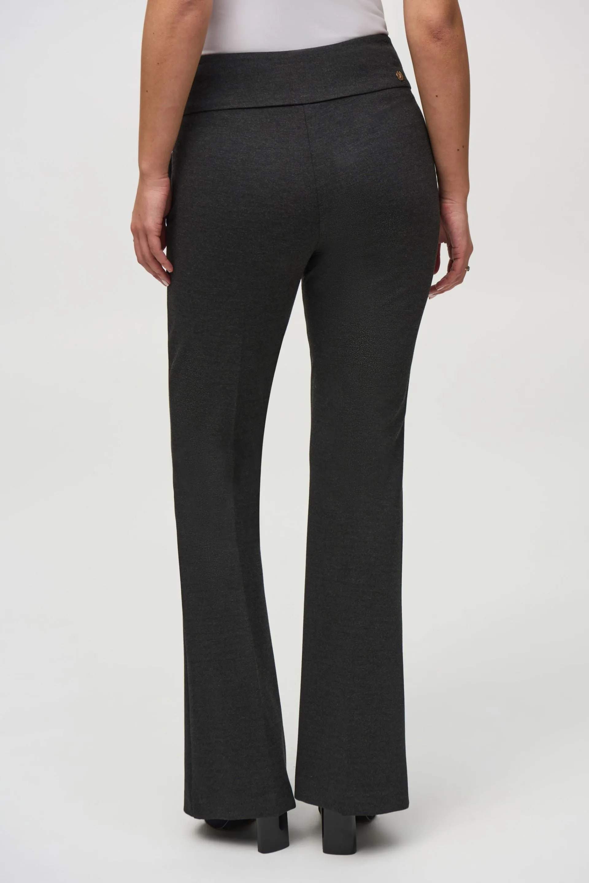 Joseph Ribkoff Charcoal Grey Pull On Flared Trouser Pants 244008