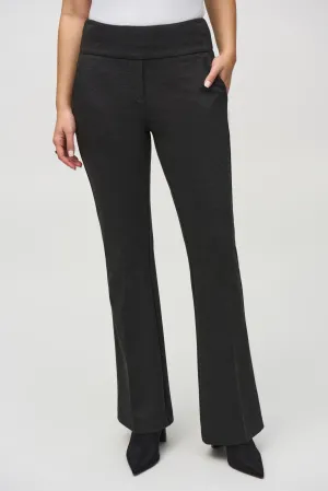 Joseph Ribkoff Charcoal Grey Pull On Flared Trouser Pants 244008