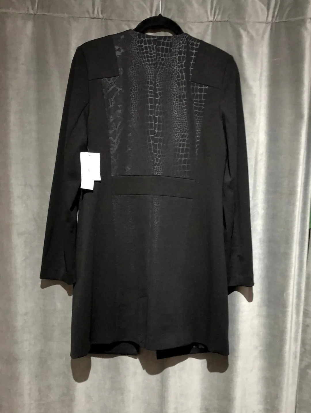 LAUNDRY: Black Longsleeve Snap Closure Long Jacket