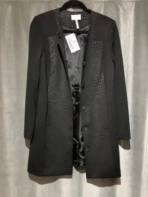 LAUNDRY: Black Longsleeve Snap Closure Long Jacket