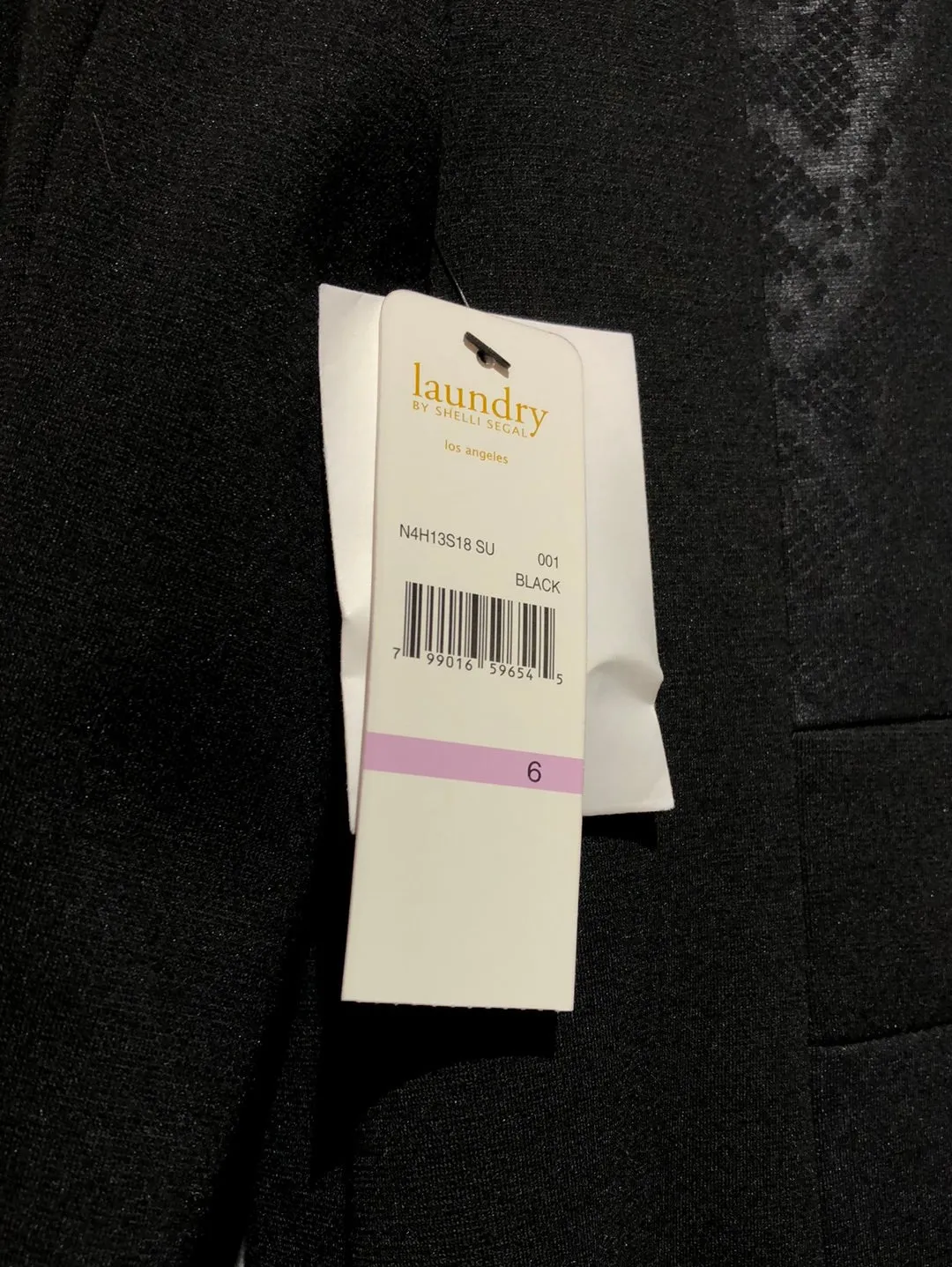 LAUNDRY: Black Longsleeve Snap Closure Long Jacket