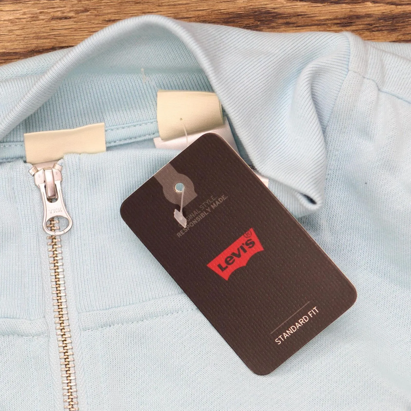 Levi's Womens Trendy Plus Size Cosmo 1/4-Zip Long-Sleeve Sweatshirt Blue 4X