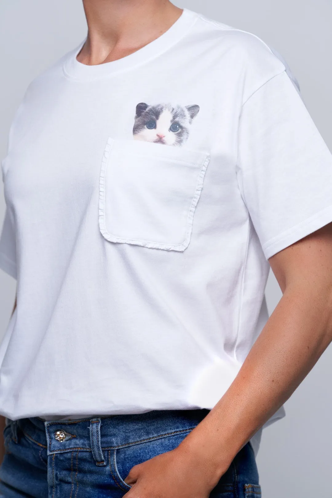 Lewis Cat Pocket Tee