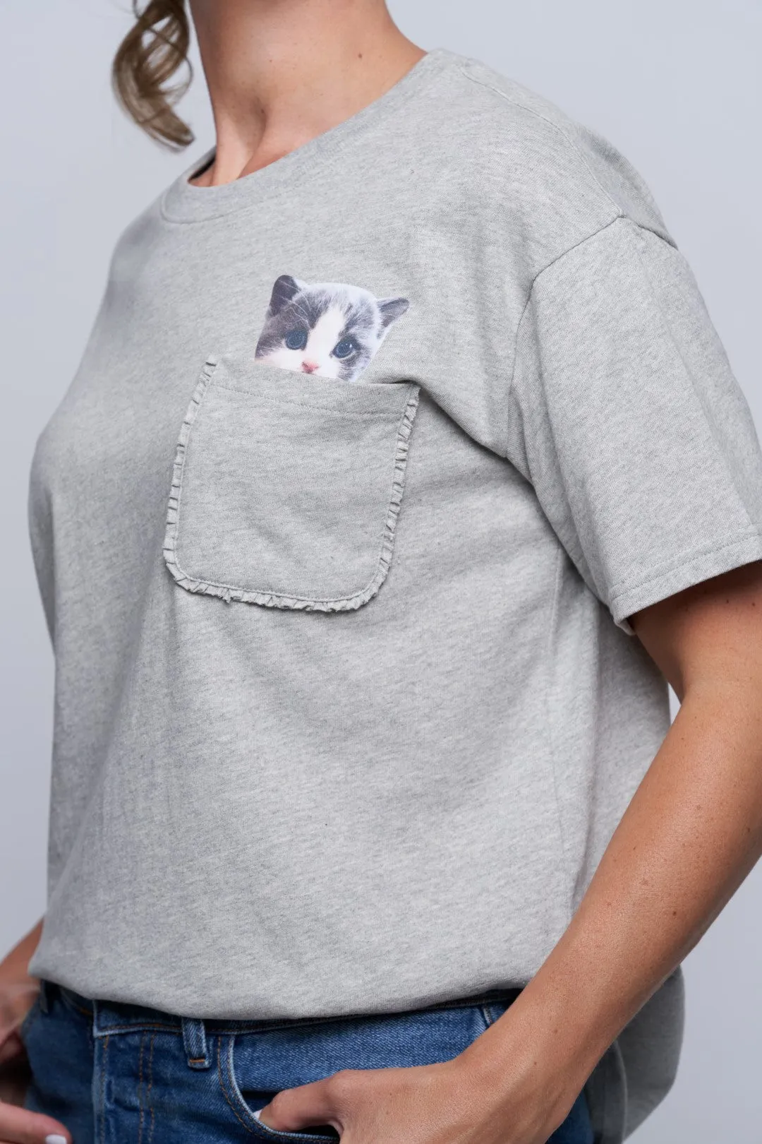 Lewis Cat Pocket Tee
