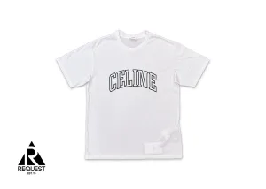Loose Fit Cracked Logo Tee "White/Green"