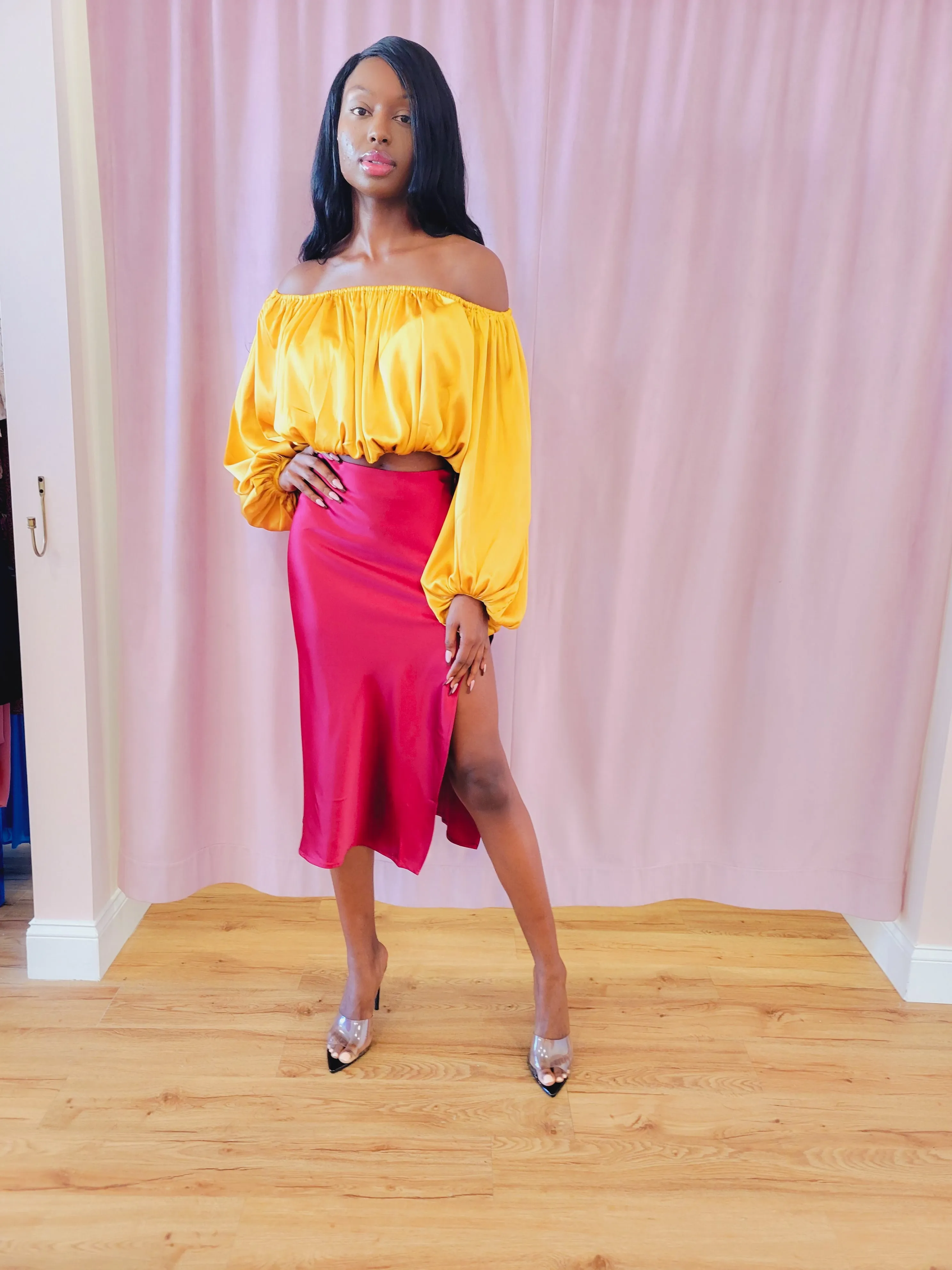 Lose Me Skirt - Burgundy