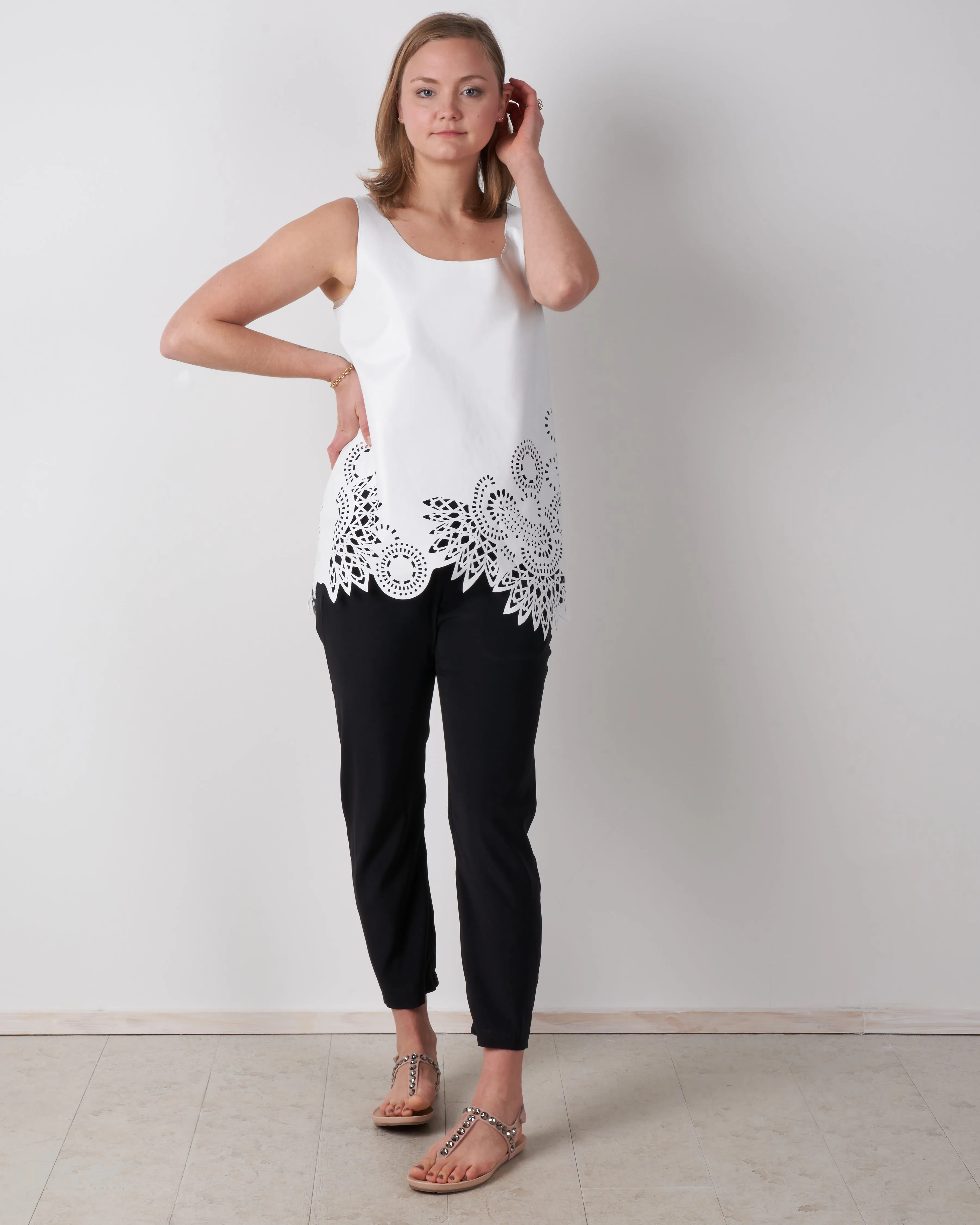 lyran top - white