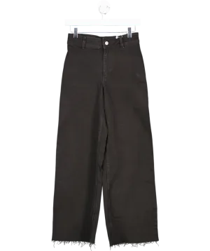 MANGO Black Catherin Culotte High Rise Jeans UK 6