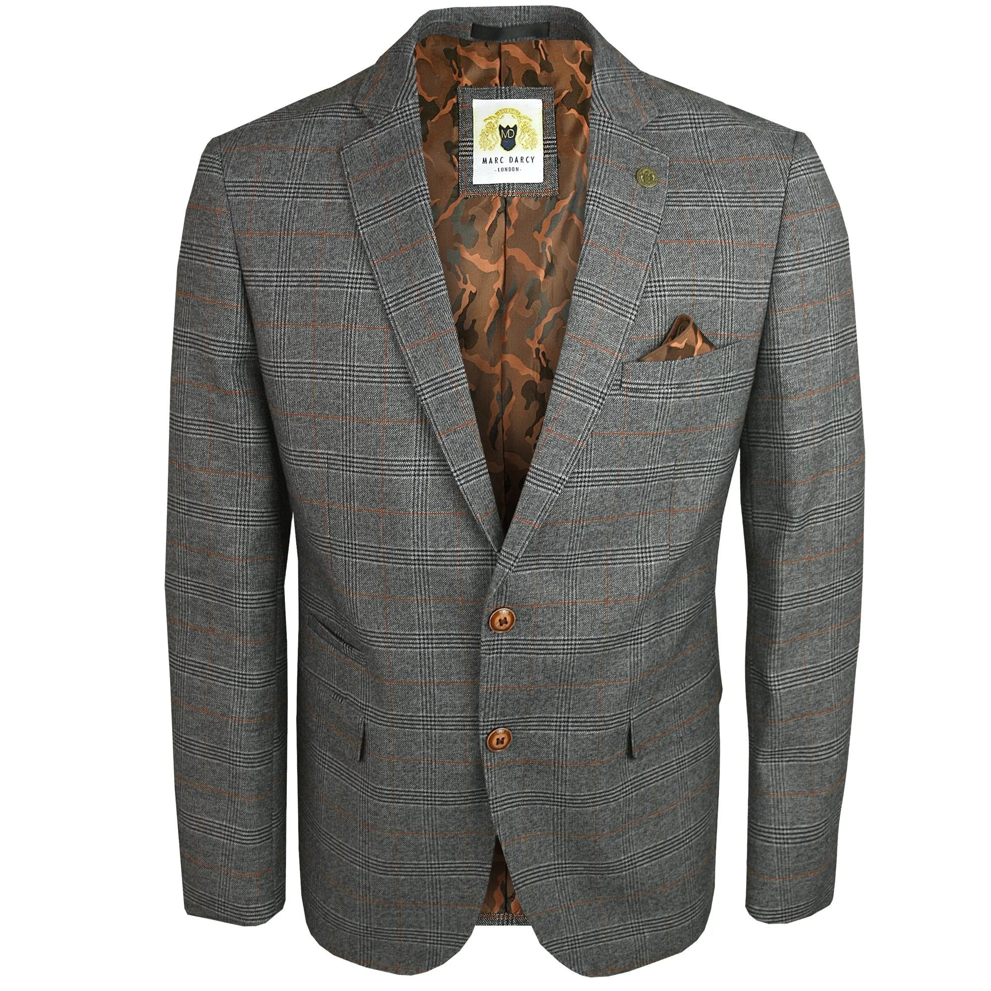 Marc Darcy Jenson Check Blazer Grey
