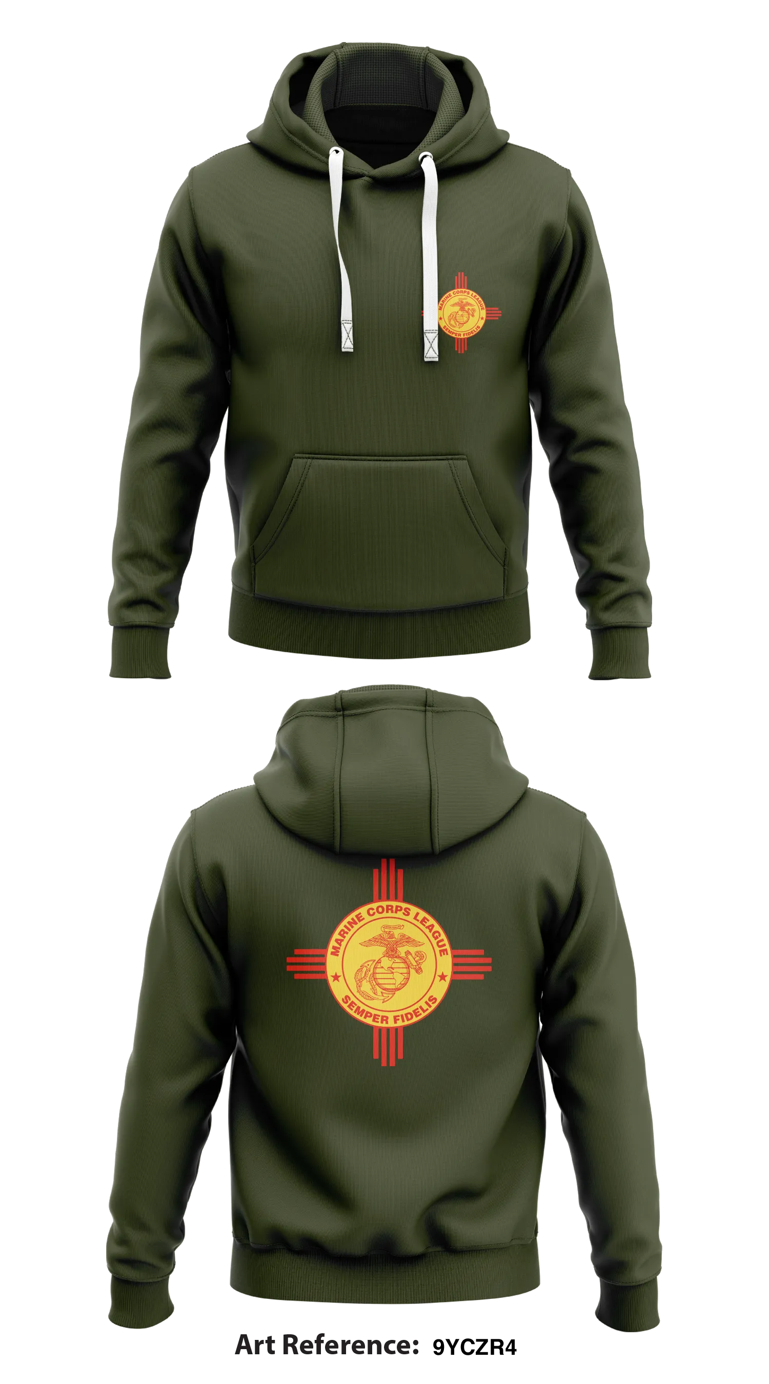 Marine Corps League Store 1  Core Men's Hooded Performance Sweatshirt - 9YCZR4