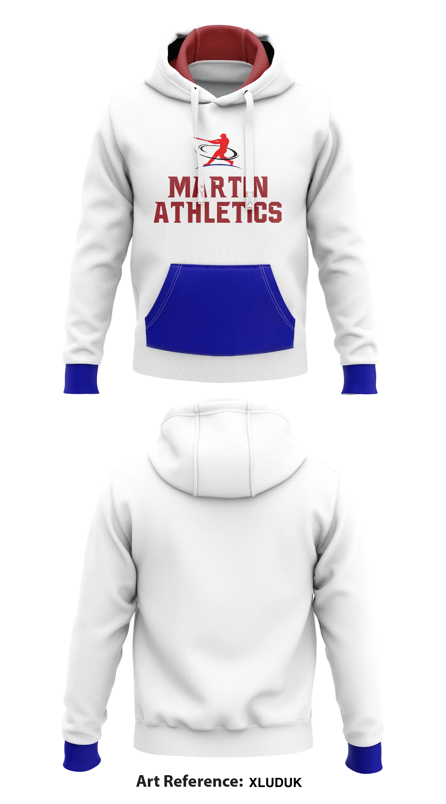 Martin Athletics Store 1 Core Men's Hooded Performance Sweatshirt - XLUduK