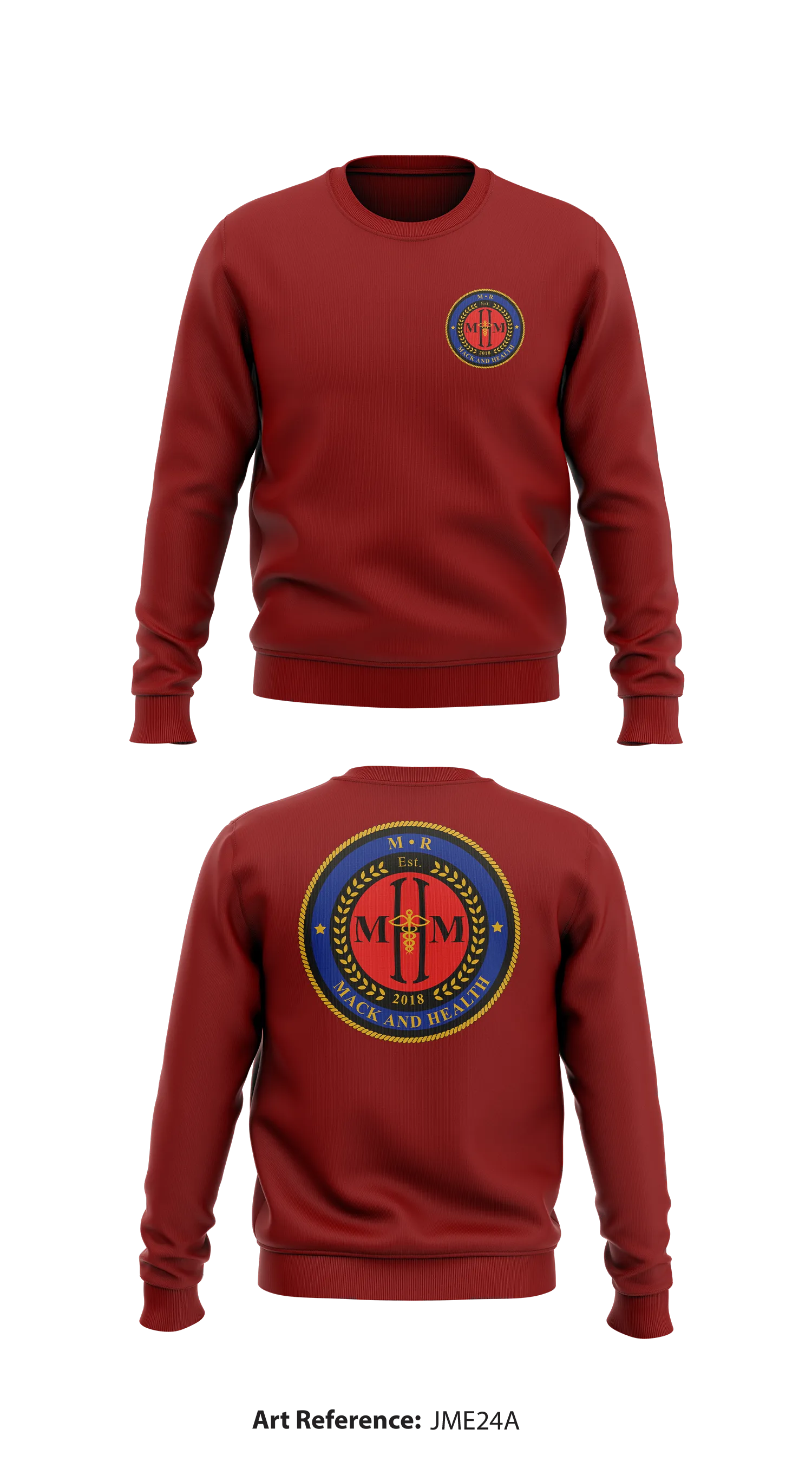 M.R. Mack & Health Store 1 Core Men's Crewneck Performance Sweatshirt - Jme24A