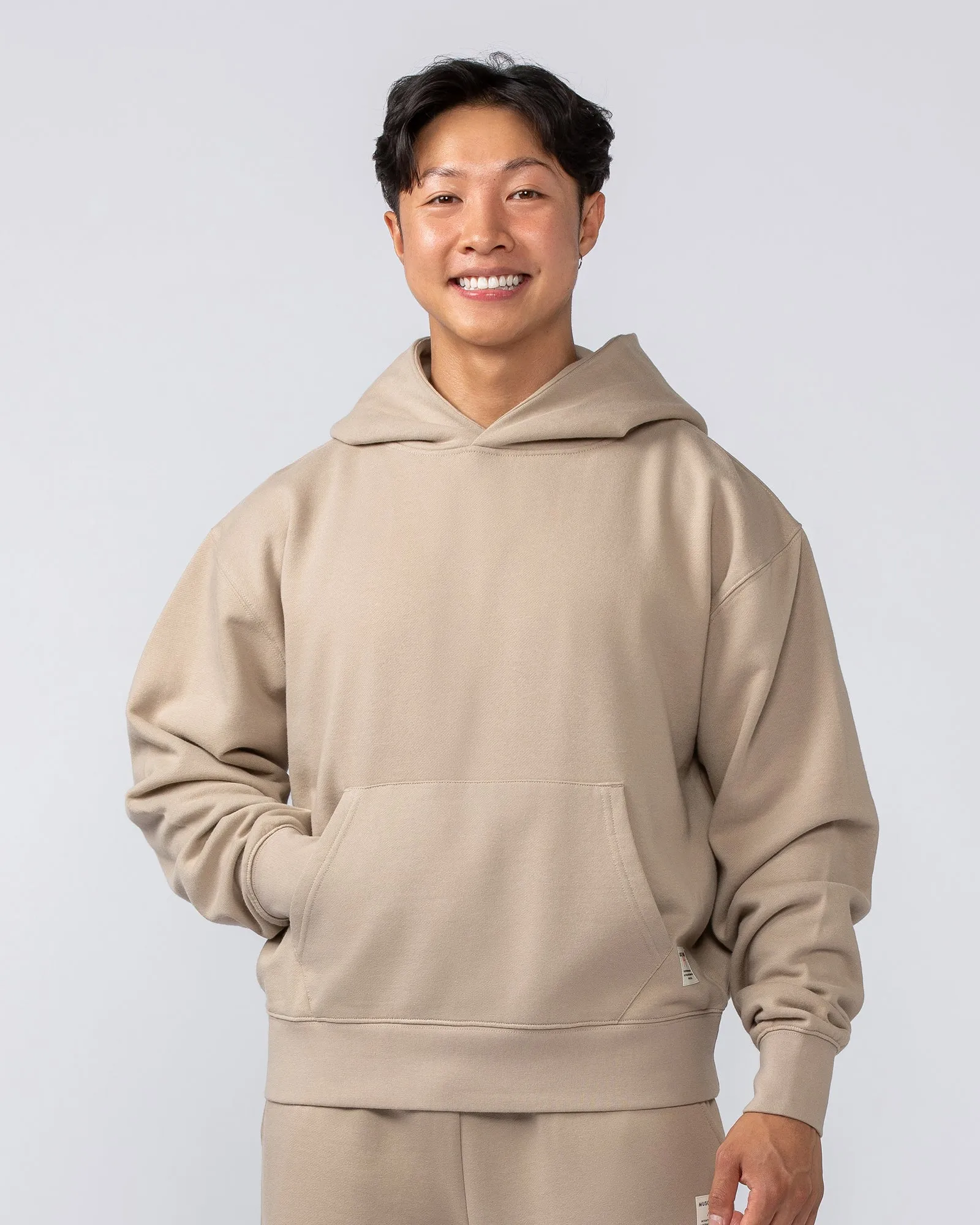 Muscle Nation | Lee Lem Cropped Hoodie - Washed Tuffet