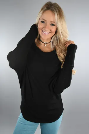 My Favorite Slouchy Top ~ Black
