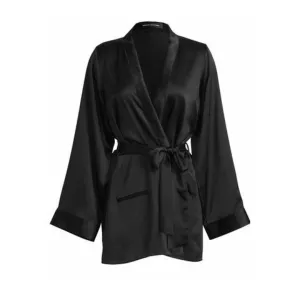 Naked Princess Black Satin Robe