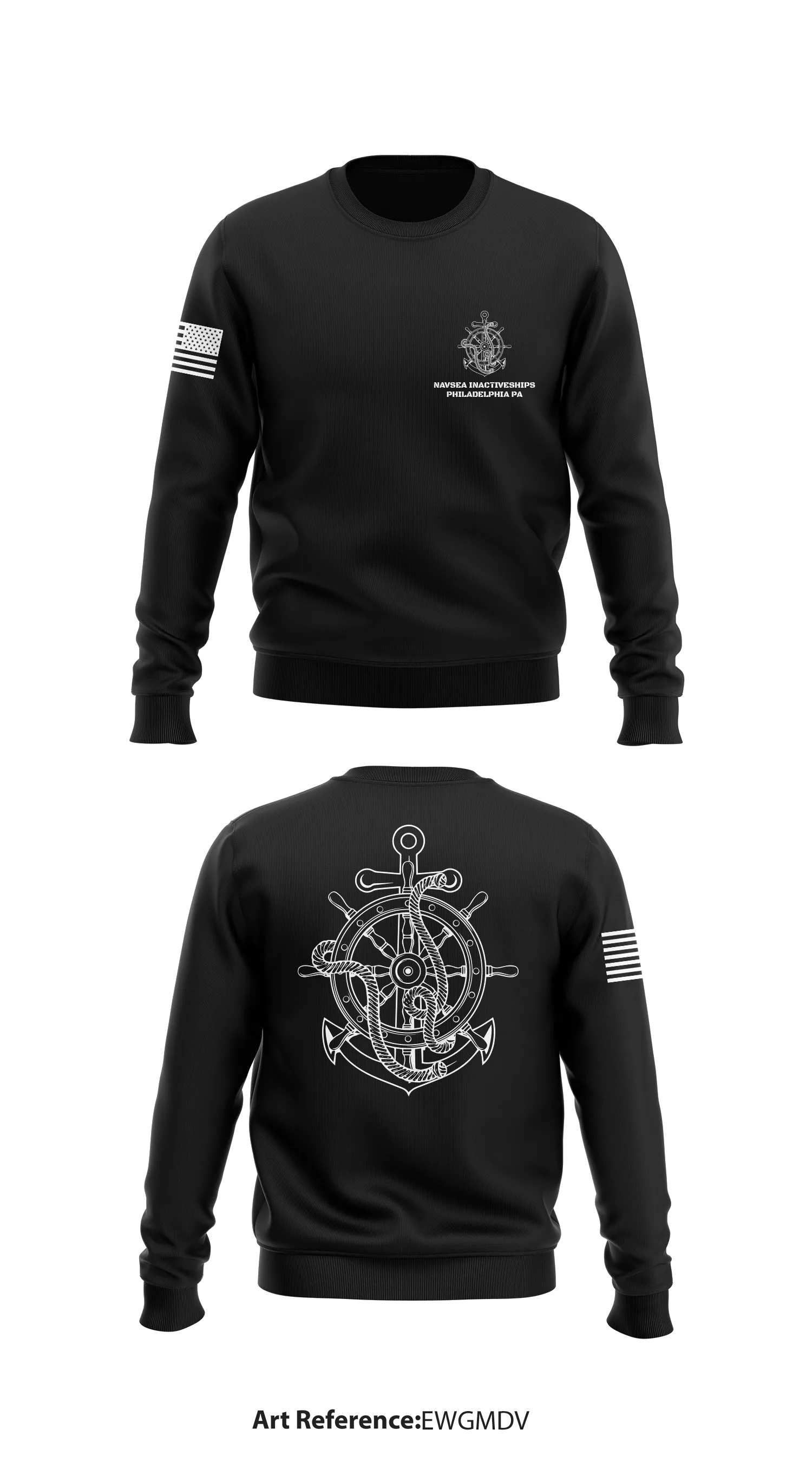 NAVSEA INACTIVESHIPS PHILADELPHIA PA Store 1 Core Men's Crewneck Performance Sweatshirt - eWgmDV