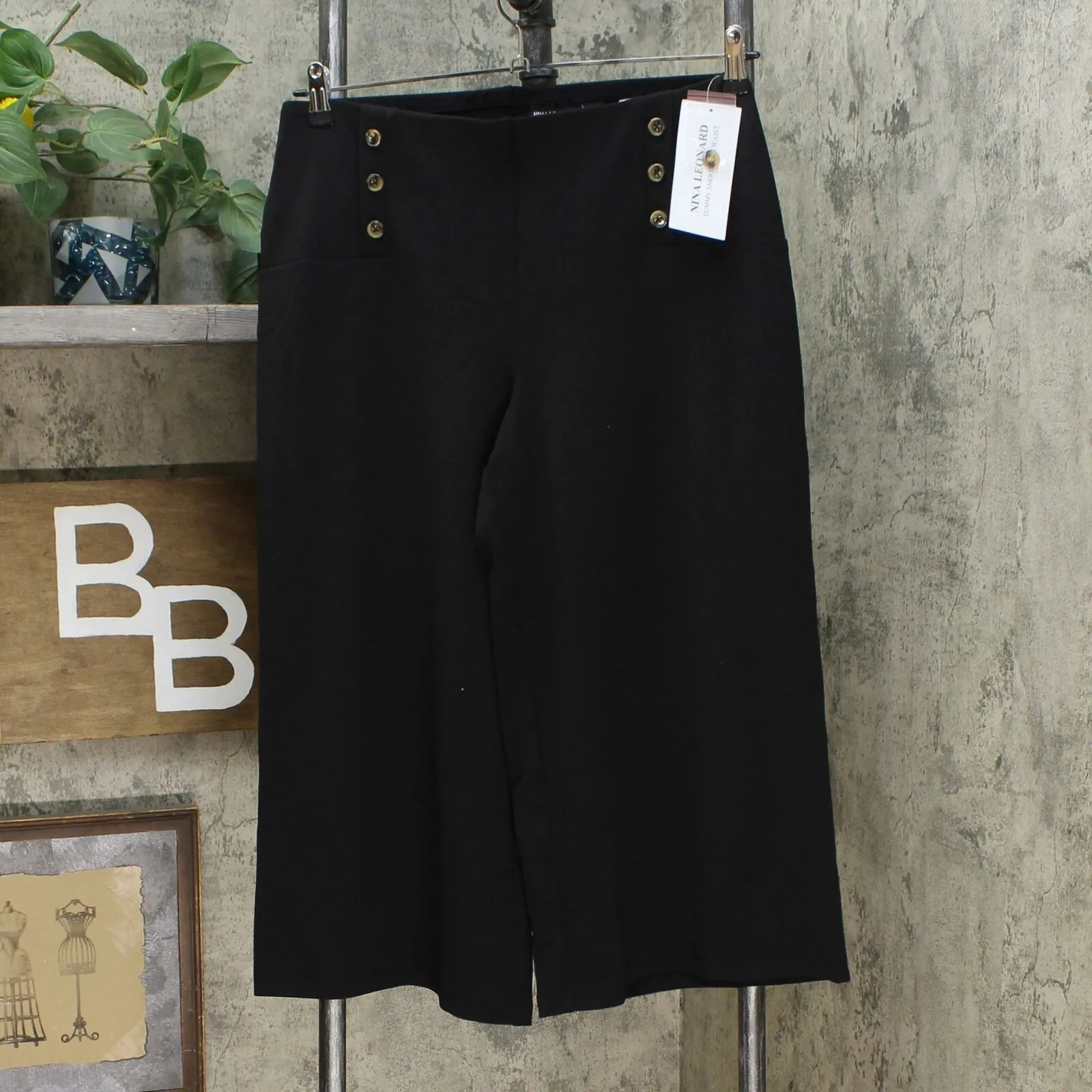 Nina Leonard Women's Slimming Wide Leg Culotte Pants