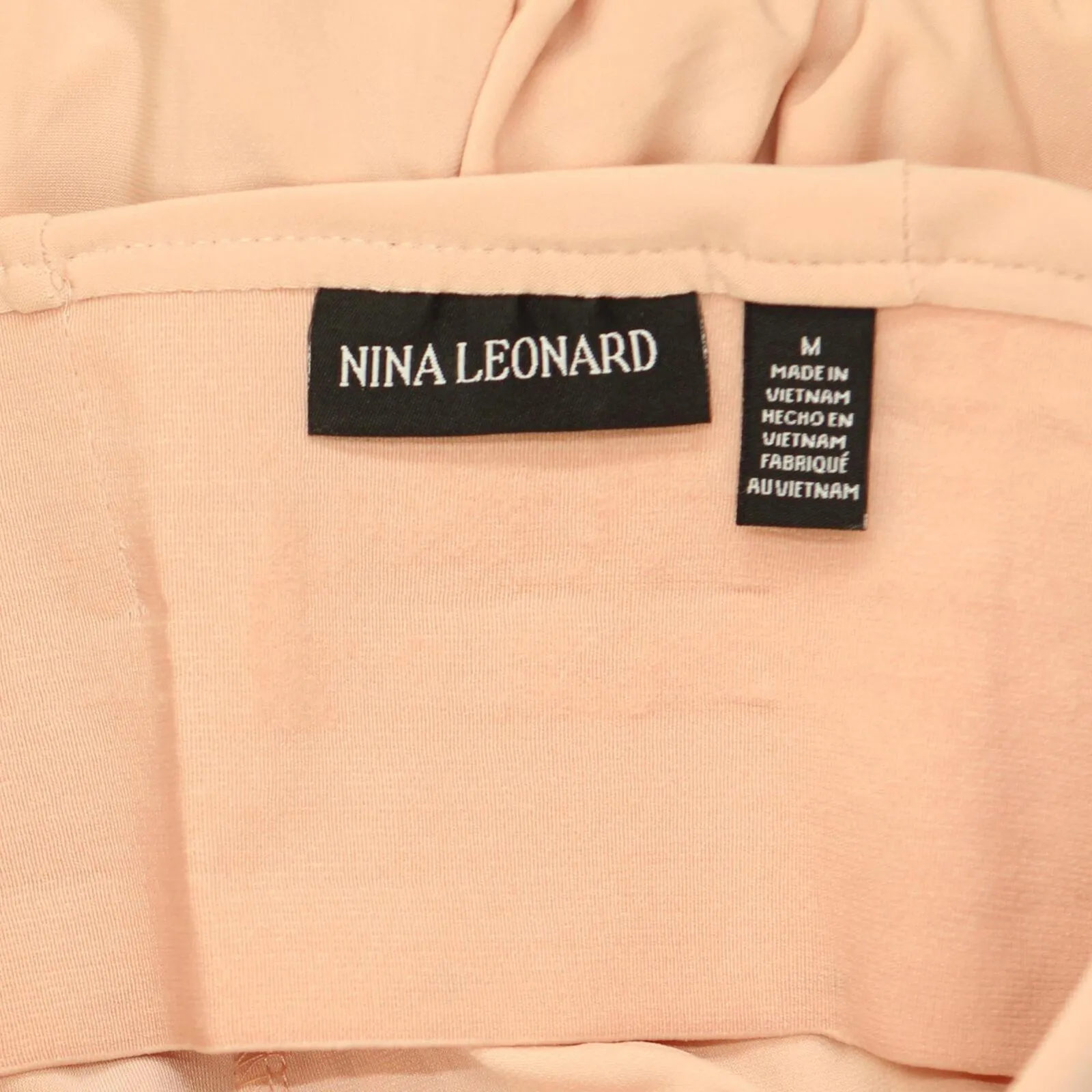 Nina Leonard Womens Tummy Smoothing Culotte Palazzo Pant 703749 Pink M