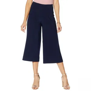 Nina Leonard Women's Tummy Smoothing Culotte Palazzo Pants