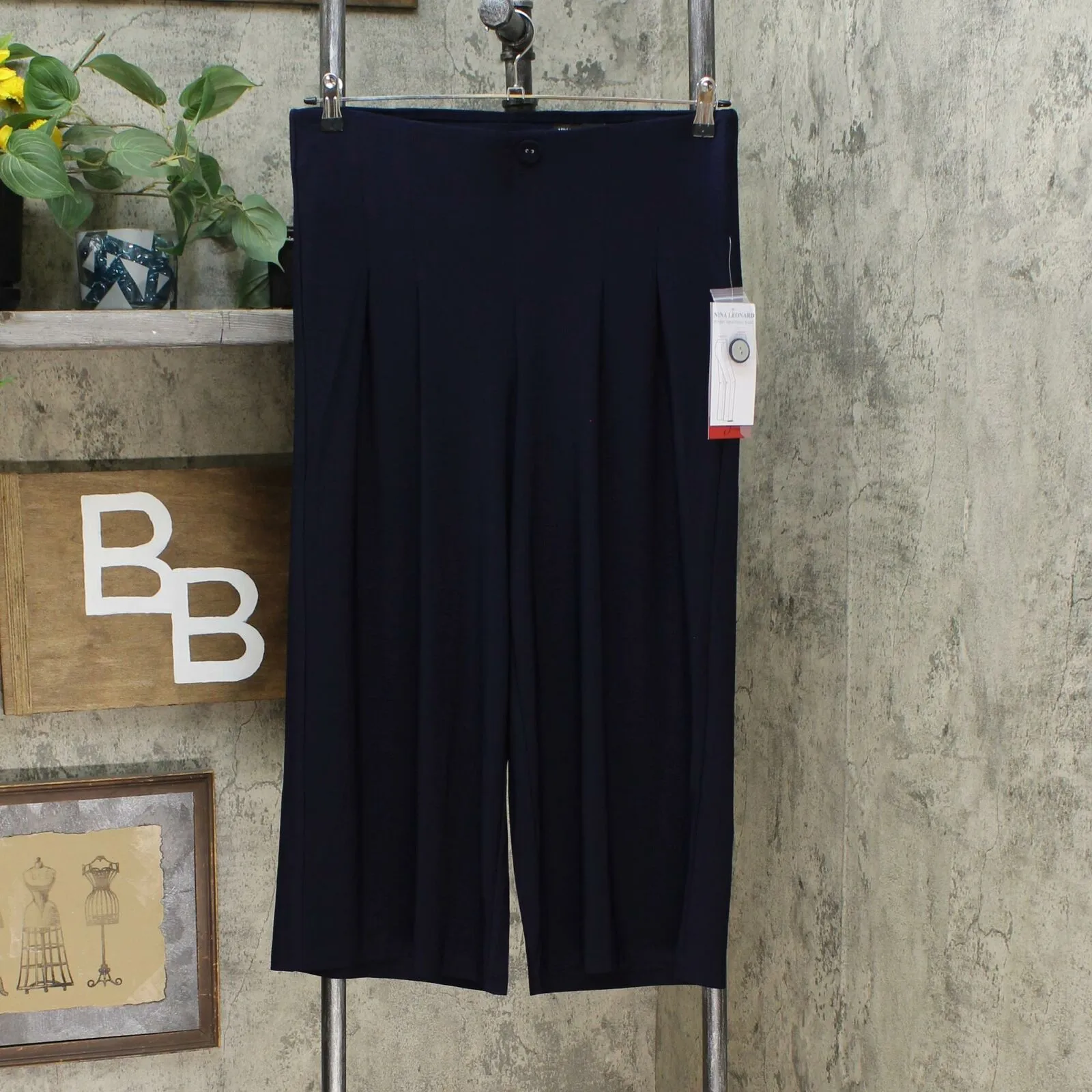 Nina Leonard Women's Tummy Smoothing Culotte Palazzo Pants