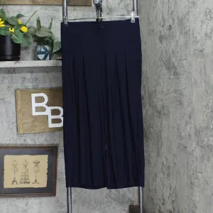 Nine Leonard Womens Tummy Smoothing Culotte Palazzo Pants Navy Blue M