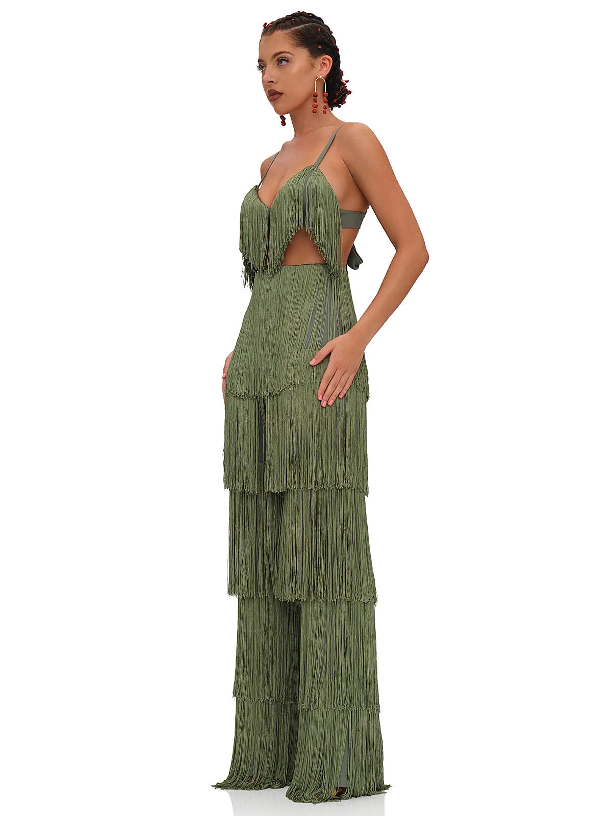 Obi Fringe Bralette-Obi Fringe Pants