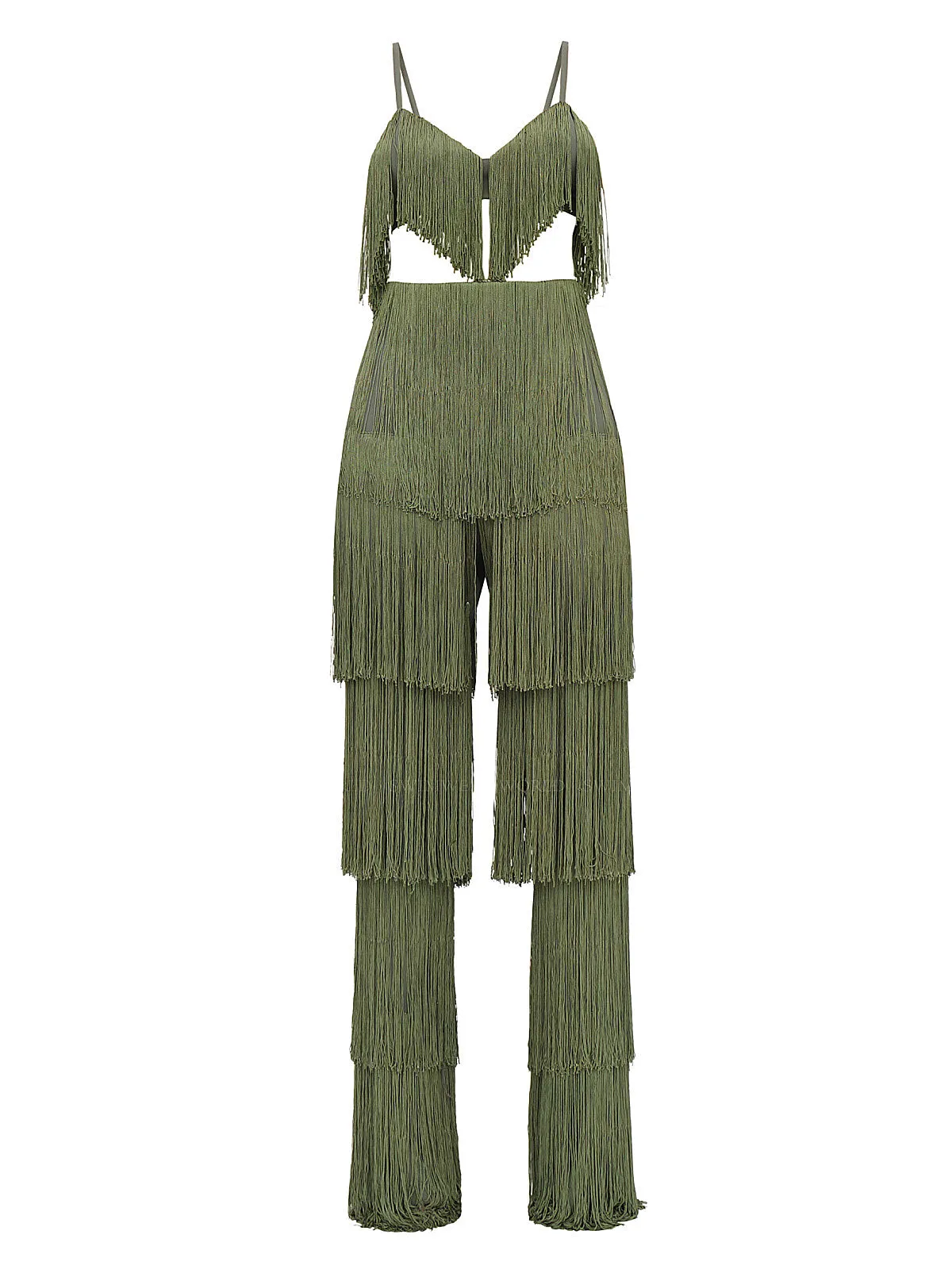 Obi Fringe Bralette-Obi Fringe Pants