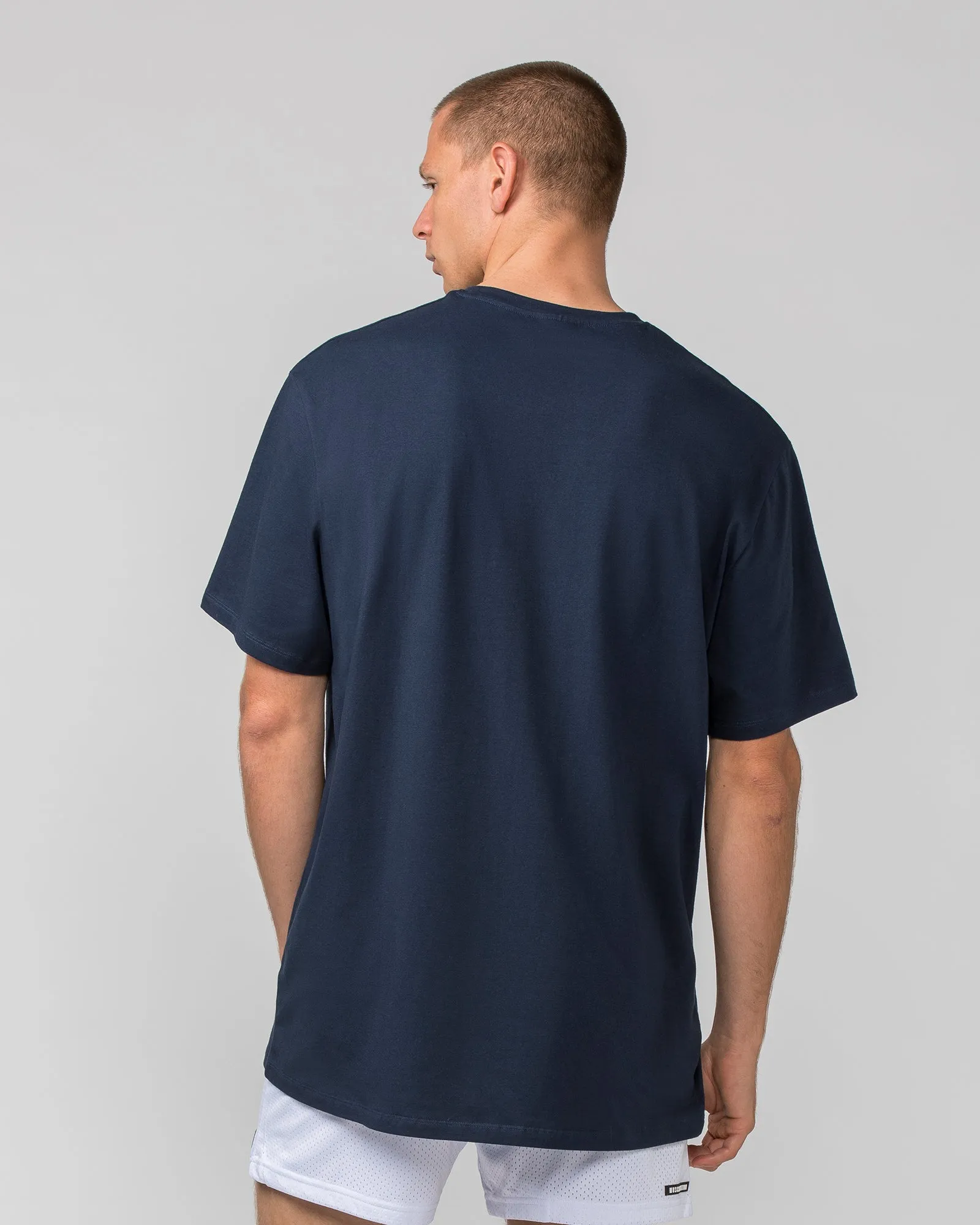 Oversized Tonal Tee - Midnight