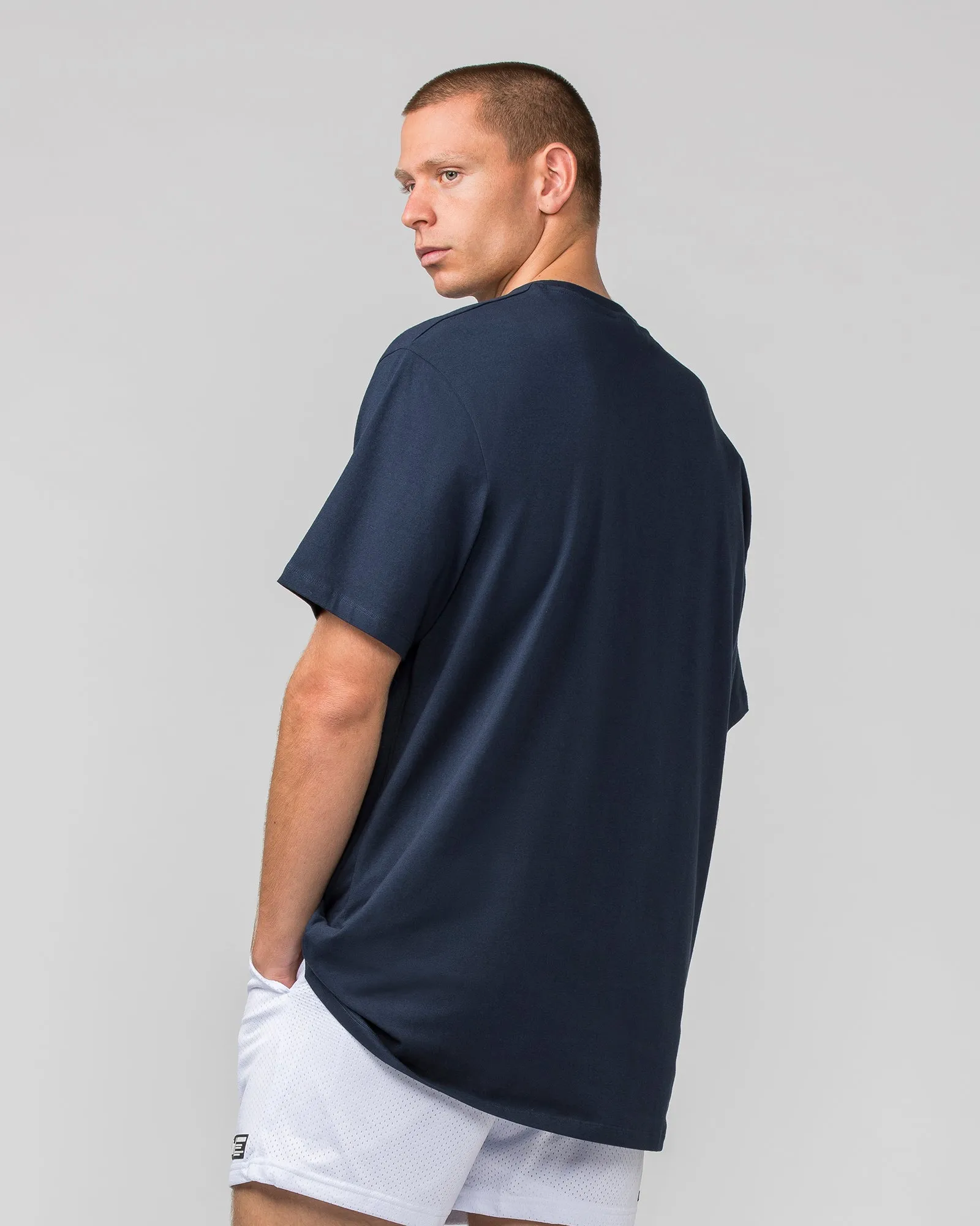 Oversized Tonal Tee - Midnight