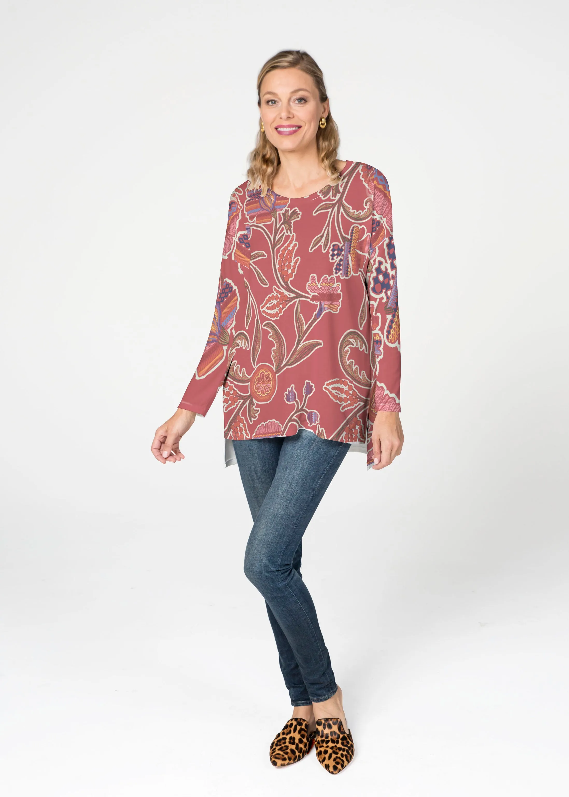 Patterns At Play Apricot (7826) Slouchy Butterknit Top
