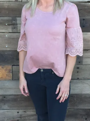 Pink Belle Sleeve Blouse