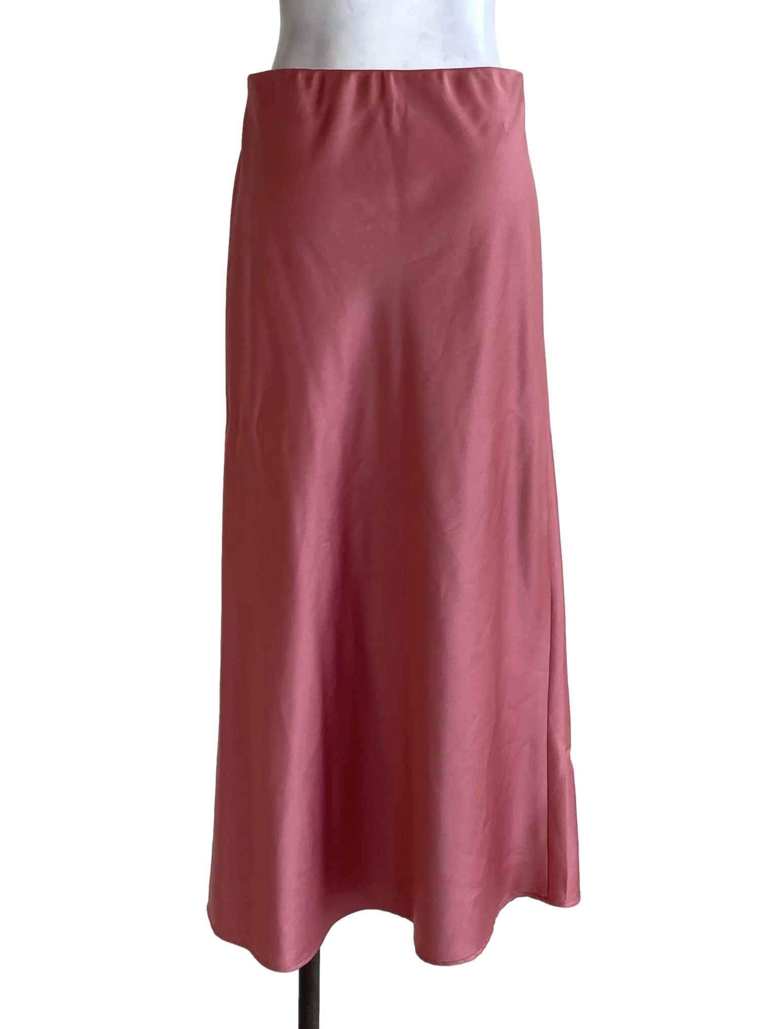 Pink Satin Skirt