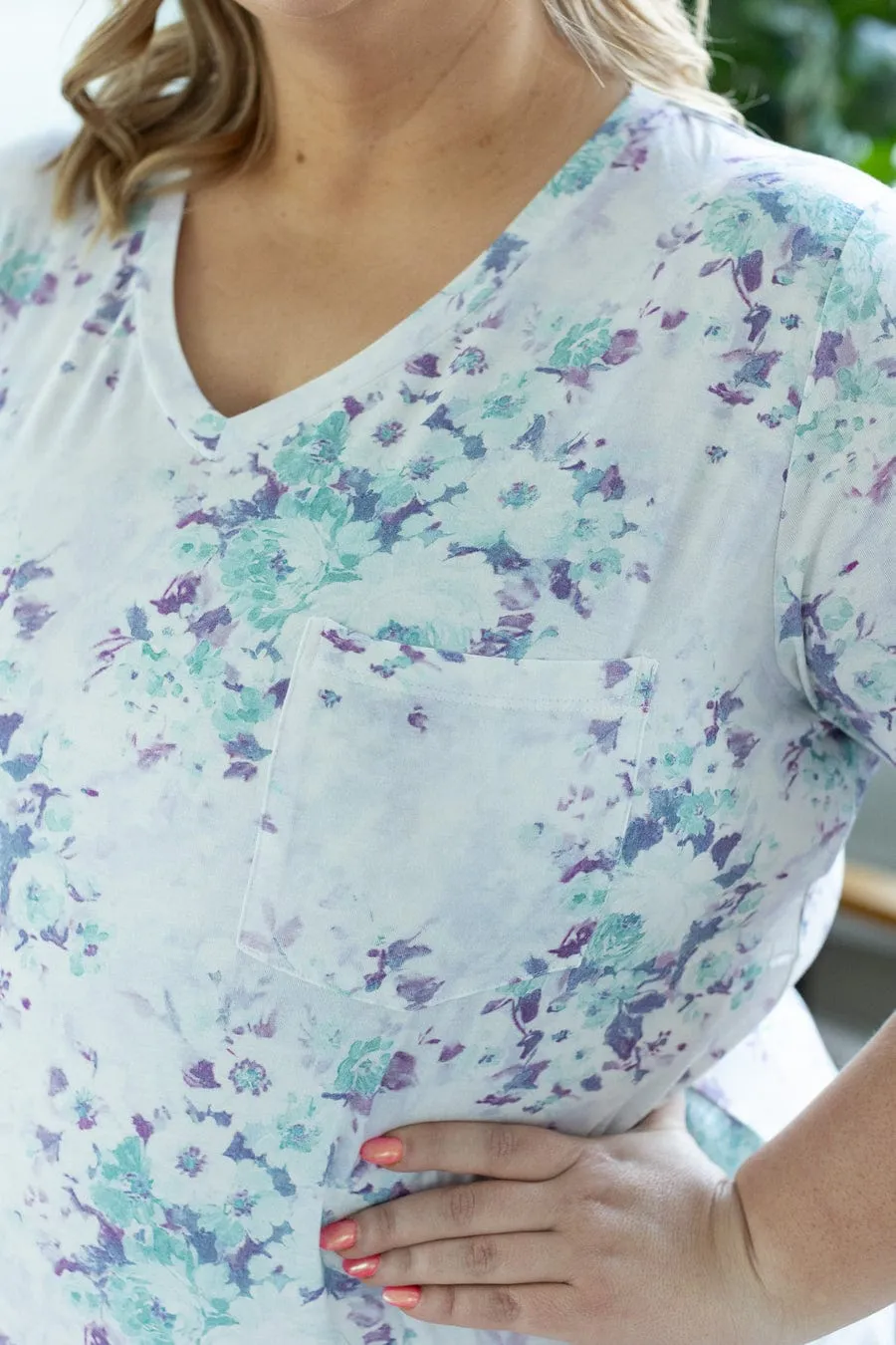 Pocketful of Perfect Short Sleeve Tee in Florals (4 colors)