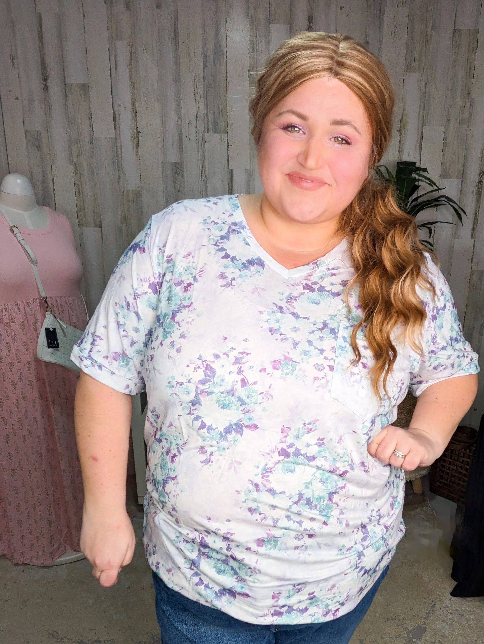 Pocketful of Perfect Short Sleeve Tee in Florals (4 colors)