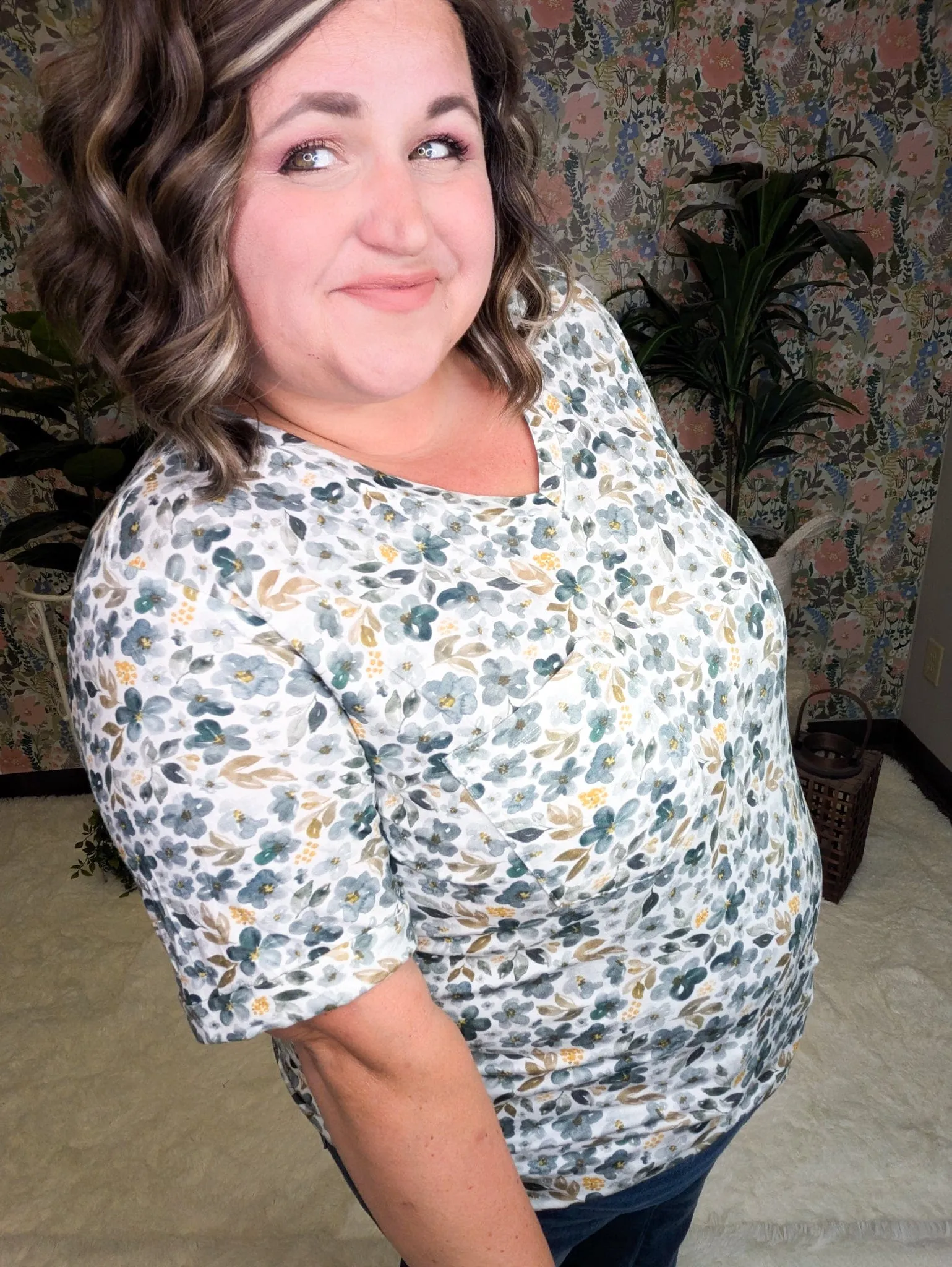 Pocketful of Perfect Short Sleeve Tee in Florals (4 colors)