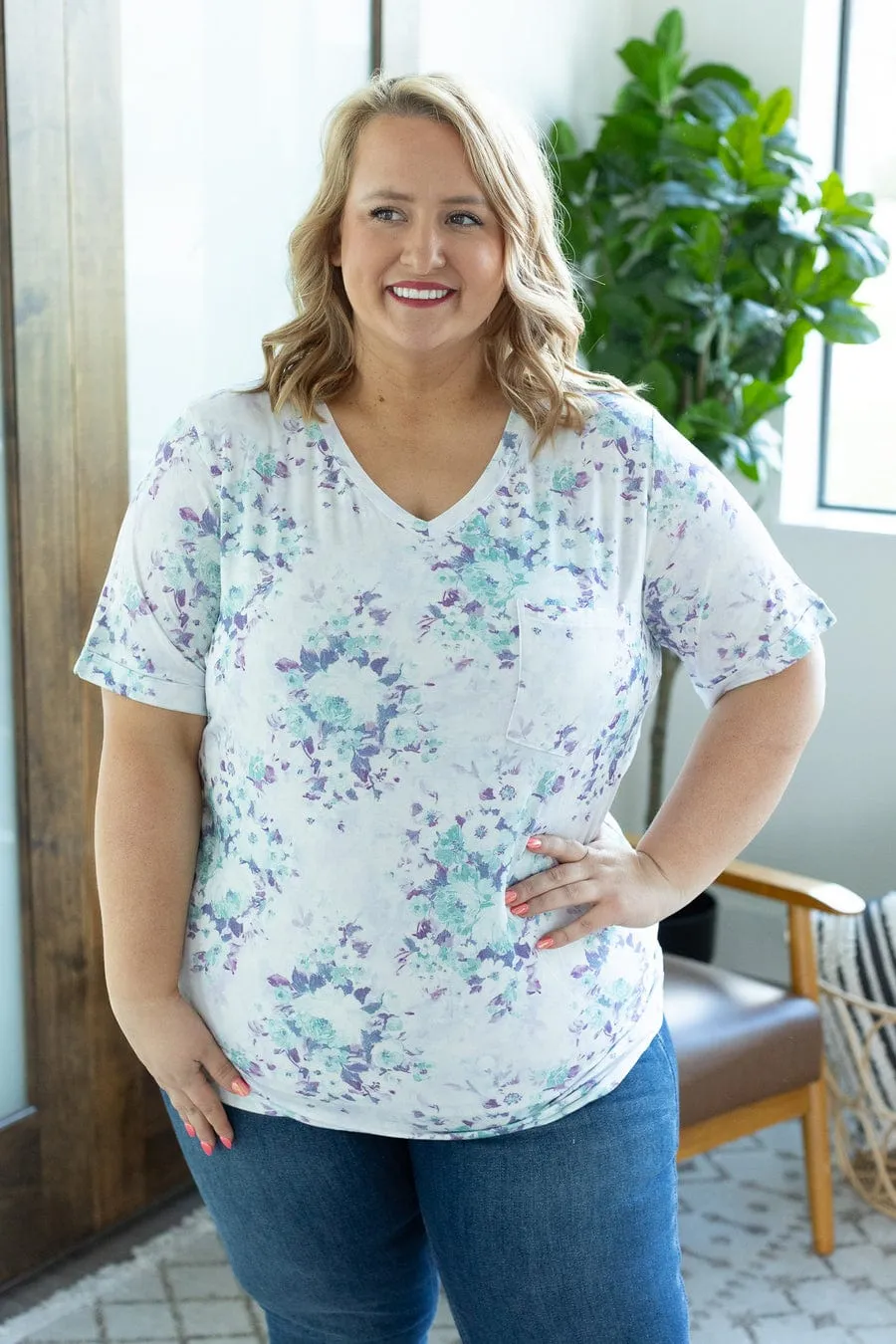 Pocketful of Perfect Short Sleeve Tee in Florals (4 colors)