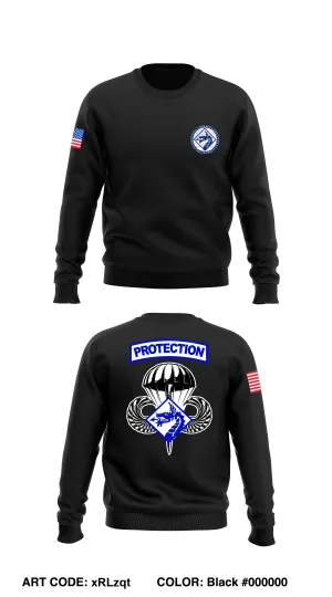 Protection Cell, XVIII ABN Corps Core Men's Crewneck Performance Sweatshirt - xRLzqt
