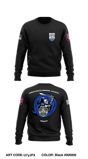 Public Health Command- Atlantic Store 1 Core Men's Crewneck Performance Sweatshirt - U7yJPX