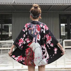 "JAPANESE PRINTED LOOSE" SUNSCREEN KIMONO D051403