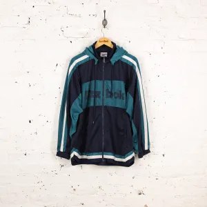 Reebok 90s Hooded Tracksuit Top Jacket - Blue - L