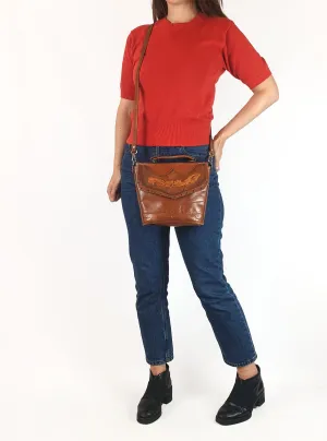 Sandler vintage buffalo leather brown bag