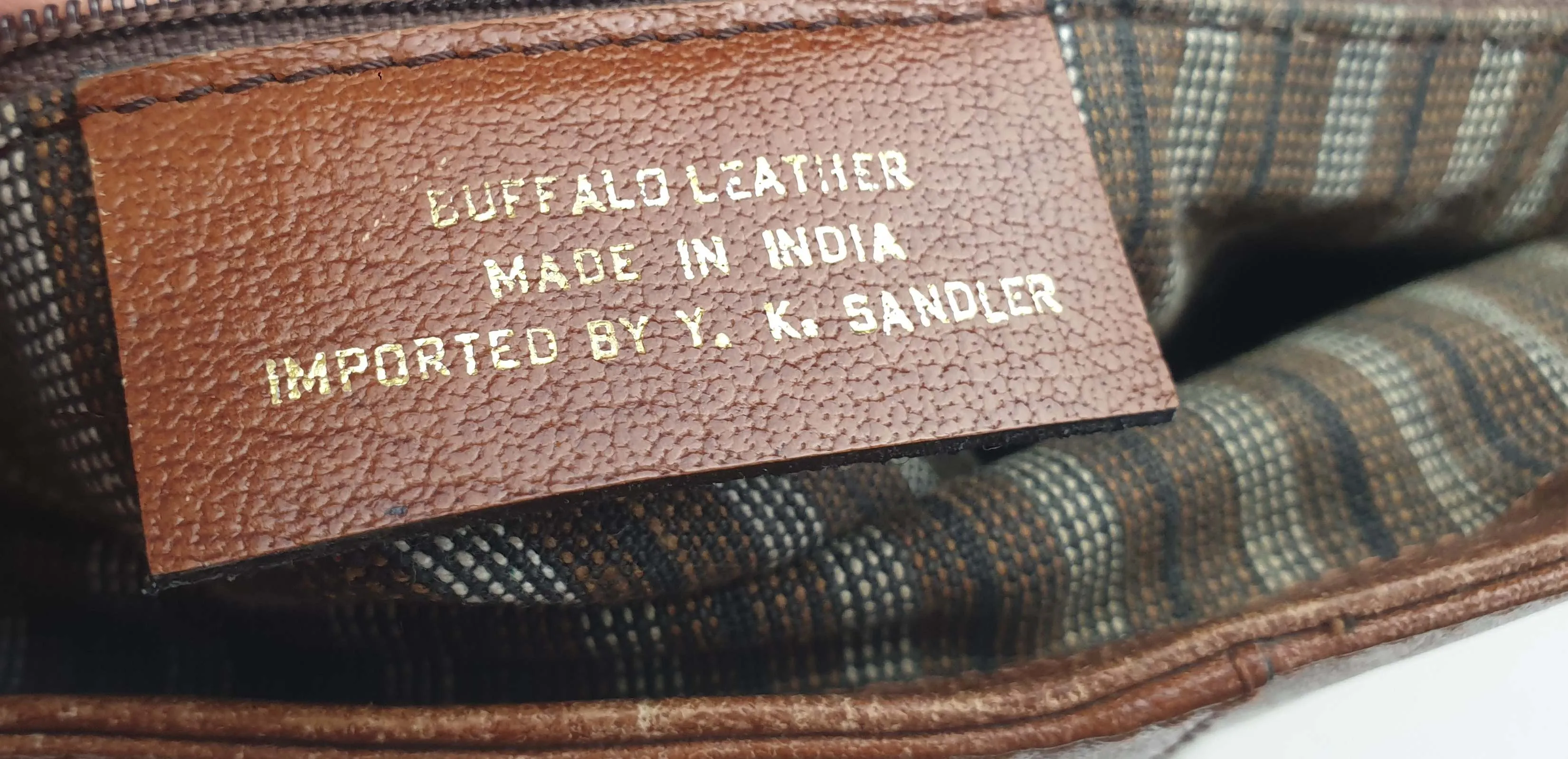 Sandler vintage buffalo leather brown bag