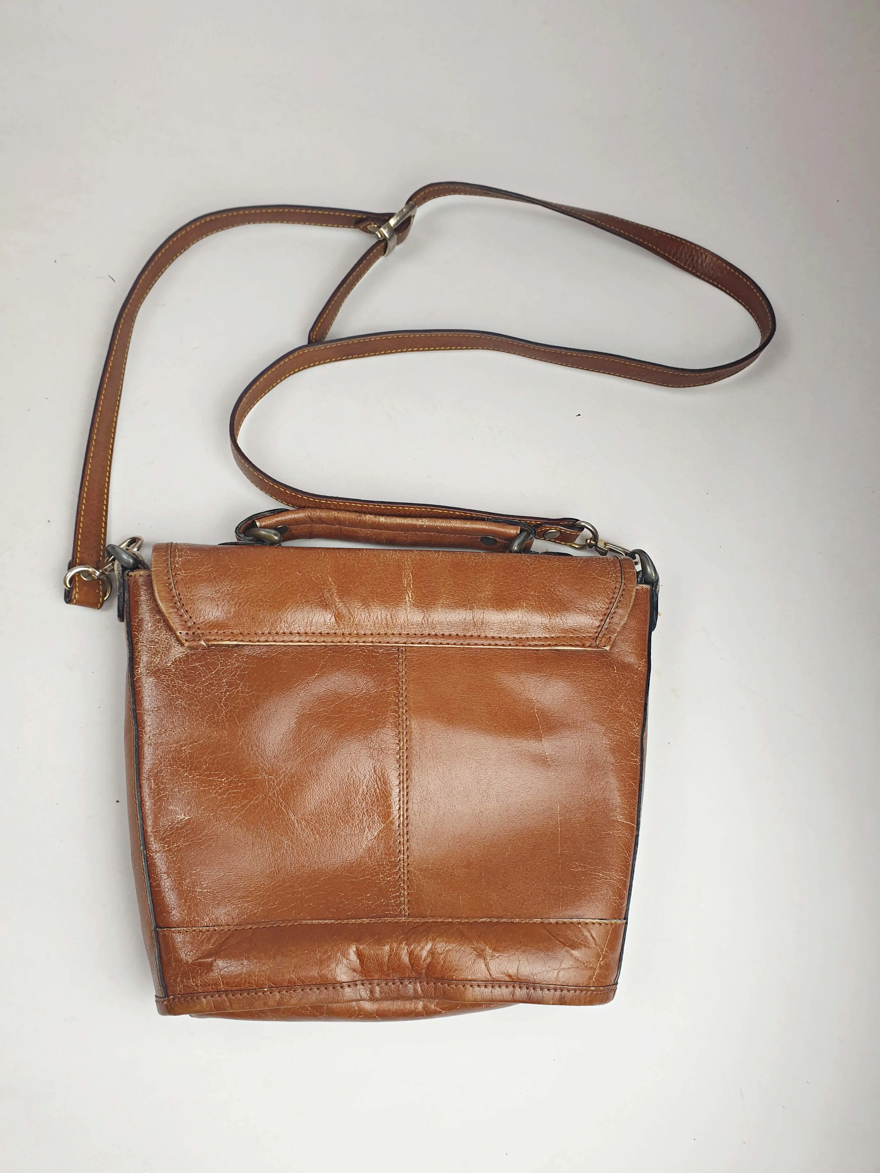 Sandler vintage buffalo leather brown bag