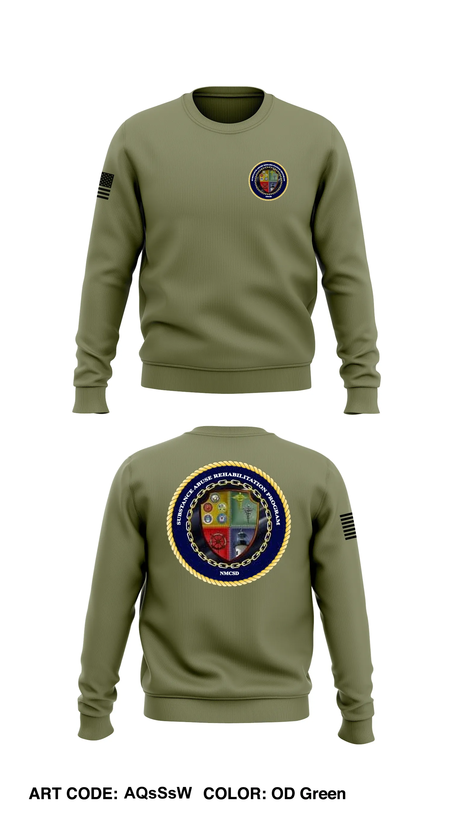 SARP Point Loma, CA Core Men's Crewneck Performance Sweatshirt - AQsSsW