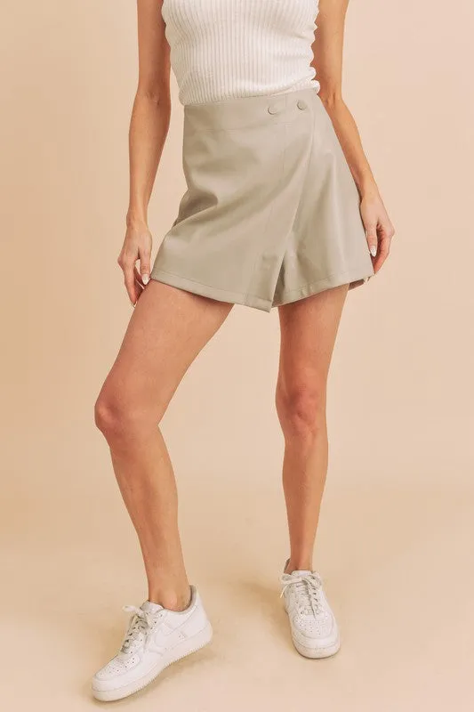 Saylor Vegan Leather Skort