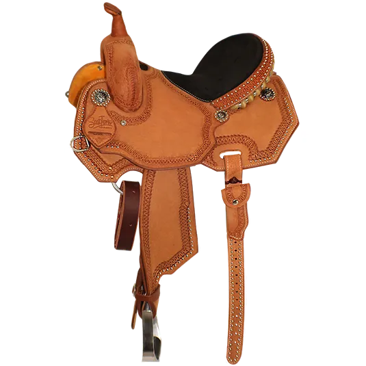 Scott Thomas Natural Leather Barrel Racer Saddle