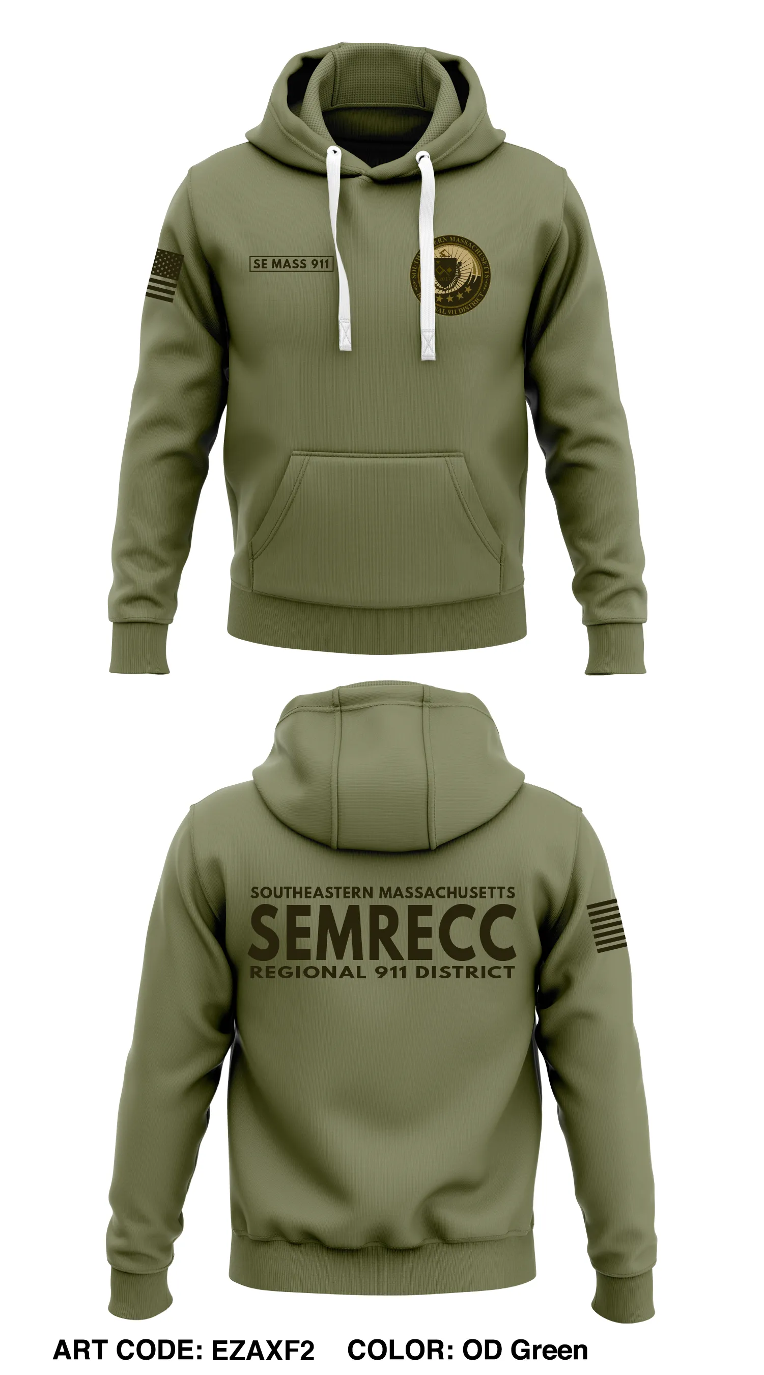 SEMRECC  Core Men's Hooded Performance Sweatshirt - EZAXF2